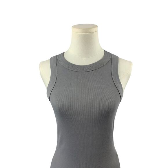 Women's Madewell Gray Soft Stretchy Polyester Tank Top - Size XXS - Picture 3 of 7
